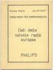 Dati delle Valvole Radio Europee Philips 1952